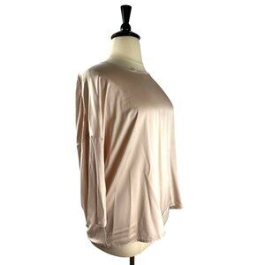 CHICOS Whitley Woven Sheer Petal Pink Front Top, Women's Size 4
